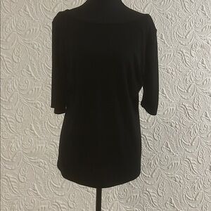 Apt. 9 Black Elbow-Sleeve Top